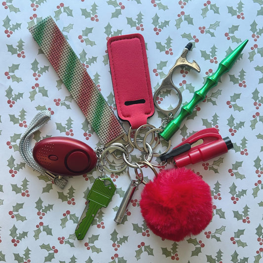 Christmas Themed Safety Keychain