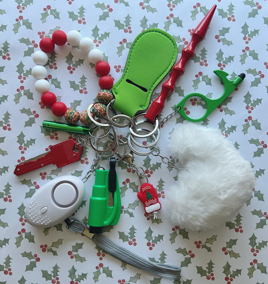 Christmas Themed Safety Keychain